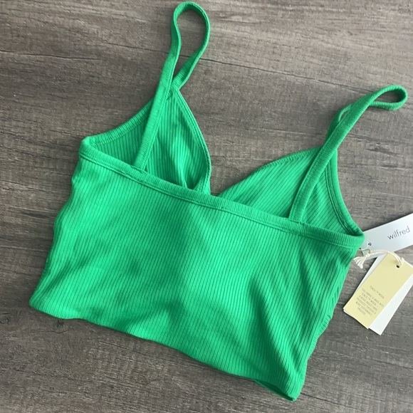 Aritzia Wilfred Bay crop top in gloss green - Picture 5 of 5